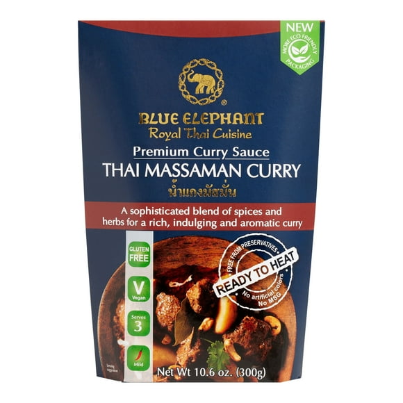 Blue Elephant Thai Massaman Curry Sauce 10.58 oz. Pack of 3