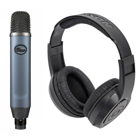 Blue Ember Side-Address Cardioid Condenser Recording Microphone Mic+Headphones