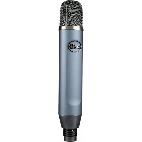 Blue Ember XLR Condenser Mic for Recording and Streaming, Custom Cardioid Capsule and Mic Stand Mount, Gray