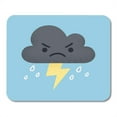 thumbnail image 1 of Blue Emoji Cartoon Angry Storm Cloud Lightning and Rain Cute Retro Thunder Anger Mousepad Mouse Pad Mouse Mat 9x10 inch, 1 of 3