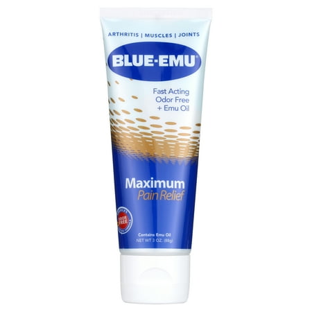 BLUE-EMU Maximum Pain Relief Cream, Arthritis, Muscle, Joint, and Back Pain Relief, 3 oz