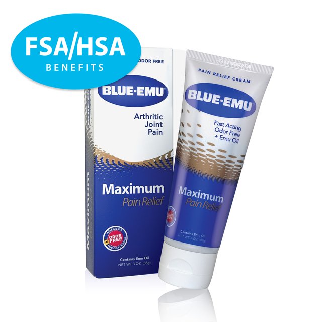 BlueEmu Maximum Pain Relief Cream for Arthritis, Muscles, and Joints