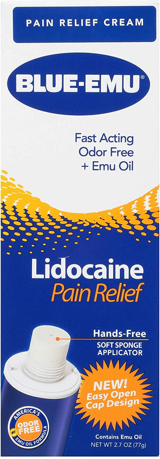 Blue-Emu Lidocaine Maximum Strength Numbing Pain Relief Cream, 2.7 Oz.