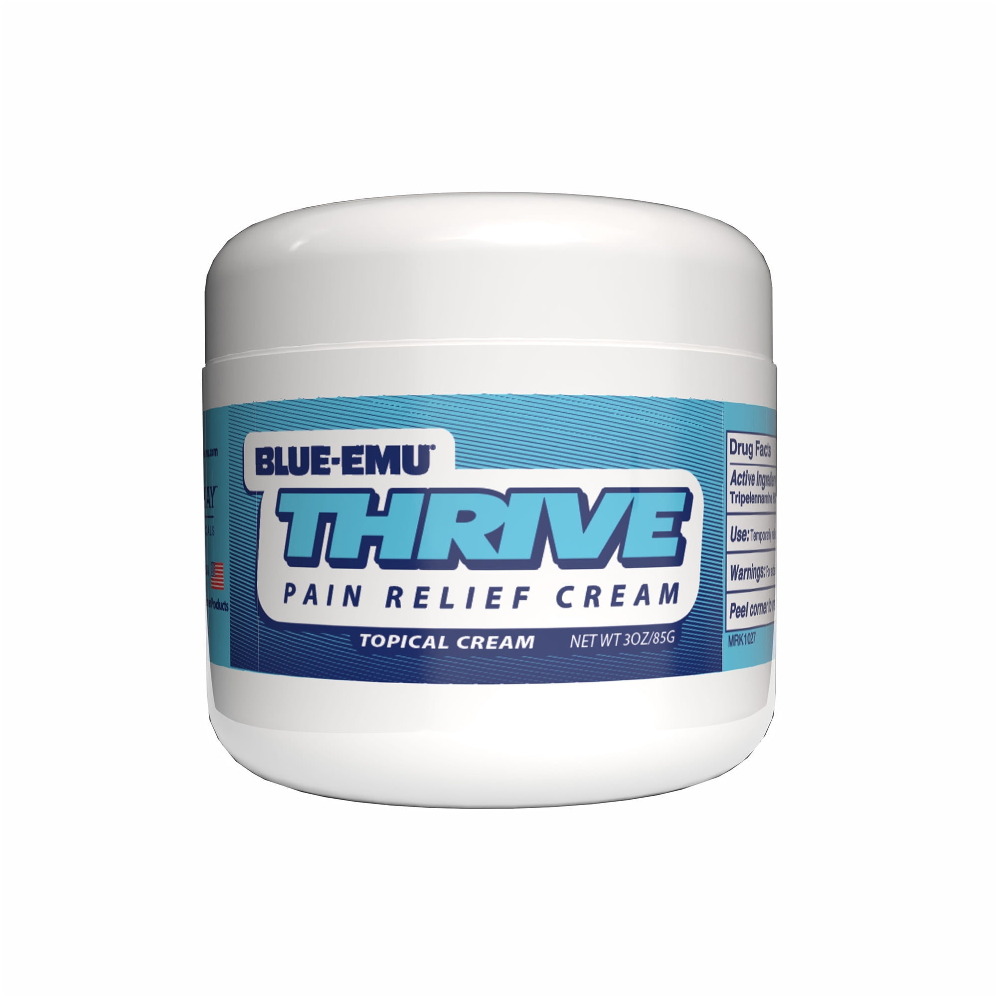 Blue-Emu Thrive Pain Relief Cream, Odor & Dye Free, 0.5% Tripelennamine HCl, 3 oz