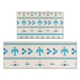thumbnail image 1 of Blue Ethnic Bird Pattern Kitchen Rugs Sets Of 2,Anti Fatigue Kitchen Mat Rugs Non Slip Washable,Decorative Kitchen Floor Mats for Kitchen,Sink,Laundry,17"x30"+17"x47", 1 of 7