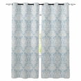 thumbnail image 1 of Blue Ethnic Boho Blackout Curtains for Bedroom/Living Room, Thermal Insulated Kitchen Curtains, Vintage Mexican Flowers Southwestern Grommet Darkening Window Treatment Drapes 42"x84"x2, 1 of 8
