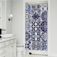 thumbnail image 1 of Blue Ethnic Geometric Patchwork Pattern Shower Curtain 36"x72" ,Bathroom Decorative Shower Curtains Set with 12 Hooks,Modern Waterproof Washable Shower Curtain, 1 of 6