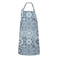 thumbnail image 1 of Blue Ethnic Geometric Pattern Apron-Garden Aprons for Women with Pockets-Cotton Linen Waterproof Kitchen Cooking Gardening Aprons Adjustable for Kitchen,Cooking,BBQ and Salon 33x27 Inch, 1 of 7