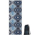 thumbnail image 1 of Blue Ethnic Geometric Pattern Hot Yoga Mat Towel Non Slip for Hot Yoga - Quick-Drying Yoga Mat Cover with 4 Corner Pockets with Travel Bag - Hot Yoga Towel Non Slip 74"x26", 1 of 6