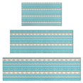 thumbnail image 1 of Blue Ethnic Geometric Pattern Kitchen Rugs Sets Of 3,Kitchen Runner Rugs Non Skid Washable,Decorative Kitchen Floor Mats for Kitchen,Sink,Laundry,17"x30"+ 17"x47" + 17"x59", 1 of 6