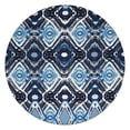 thumbnail image 1 of Blue Ethnic Geometric Pattern Round Fitted Tablecloth with Elastic Edge,Dining Table Cover Waterproof,Outdoor Round Tablecloth for Camping,Dining,Indoor and Outdoor, 1 of 7