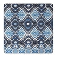 thumbnail image 1 of Blue Ethnic Geometric Pattern Square Fitted Tablecloth with Elastic Edge,Square Table Cover,Washable Elastic Table Cover for Home Kitchen Party Decor 36"x36", 1 of 6