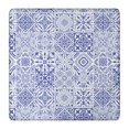 thumbnail image 1 of Blue Ethnic Geometric Pattern Square Fitted Tablecloth with Elastic Edge,Square Table Cover,Washable Elastic Table Cover for Home Kitchen Party Decor 36"x36", 1 of 6