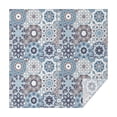 thumbnail image 1 of Blue Ethnic Geometric Pattern Square Tablecloth,Waterproof Square Table Cover,Wipeable Spillproof Washable Table Cover for Home Kitchen Party Decor 60"x60"(152x152cm), 1 of 6
