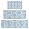 thumbnail image 1 of Blue Ethnic Mandala Pattern Kitchen Rugs Sets Of 3,Kitchen Runner Rugs Non Skid Washable,Decorative Kitchen Floor Mats for Kitchen,Sink,Laundry,17"x30"+ 17"x47" + 17"x59", 1 of 6