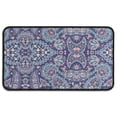 thumbnail image 1 of Blue Ethnic Paisley and Floral Pattern Door Rugs,Washable Non Slip Door Mats Indoor,Decorative Door Mats,Entry Mat Indoor for Entrance,Bedroom,Kitchen,Bathroom,30"x17", 1 of 6