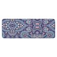 thumbnail image 1 of Blue Ethnic Paisley and Floral Pattern Kitchen Rug Mat,Kitchen Runner Rugs Non Skid Washable,Decorative Kitchen Floor Mats for Kitchen,Sink,Laundry,17"x47.2", 1 of 7
