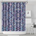 thumbnail image 1 of Blue Ethnic Paisley and Floral Pattern Shower Curtain 72"x84" ,Bathroom Decorative Shower Curtains Set with 12 Hooks,Modern Waterproof Washable Shower Curtain, 1 of 6