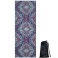 thumbnail image 1 of Blue Ethnic Paisley Pattern Hot Yoga Mat Towel Non Slip for Hot Yoga - Quick-Drying Yoga Mat Cover with 4 Corner Pockets with Travel Bag - Hot Yoga Towel Non Slip Grip Moisture Wicking Sweat 70"x26", 1 of 6