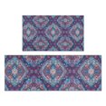 thumbnail image 1 of Blue Ethnic Paisley Pattern Kitchen Rugs Sets Of 2,Anti Fatigue Kitchen Mat Rugs Non Slip Washable,Decorative Kitchen Floor Mats for Kitchen,Sink,Laundry,17"x30"+17"x47", 1 of 7