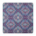 thumbnail image 1 of Blue Ethnic Paisley Pattern Square Fitted Tablecloth with Elastic Edge,Square Table Cover,Washable Elastic Table Cover for Home Kitchen Party Decor 34"x34", 1 of 6