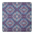 thumbnail image 1 of Blue Ethnic Paisley Pattern Square Fitted Tablecloth with Elastic Edge,Square Table Cover,Washable Elastic Table Cover for Home Kitchen Party Decor 36"x36", 1 of 6