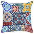 thumbnail image 1 of Blue Ethnic Style Cushion Cover Retro Geometric Pattern Decorative Pillow Sofa Printed, 1 of 5