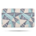thumbnail image 1 of Blue Ethnic Triangle and Geometric Pattern Bathroom Rugs Mat,Non Slip Microfiber Bathroom Rug,Rubber Backing,Soft Bathroom Mats for Bathroom Floor,Tub and Shower,17x30in(43x75cm), 1 of 5