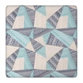 thumbnail image 1 of Blue Ethnic Triangle and Geometric Pattern Square Fitted Tablecloth with Elastic Edge,Square Table Cover,Washable Elastic Table Cover for Home Kitchen Party Decor 36"x36", 1 of 6