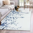 thumbnail image 1 of Blue Eucalyptus Area Rug 4x6 Washable Rug Non Slip Botanical Plant Rustic Branch Floral Large Area Rug Indoor Floor Carpet for Entryway Bedroom Kitchen Living Room Home Office Dining Room Nursery, 1 of 8