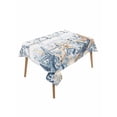thumbnail image 1 of Blue Eucalyptus Coastal Rectangle Tablecloth, Beach Starfish Shell Nautical Retro Waterproof & StainResistant Tablecloth, Washable Oil-proof Table Cover for Dining/Party/Wedding/Buffet 60x84 In, 1 of 9