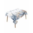 thumbnail image 1 of Blue Eucalyptus Coastal Rectangle Tablecloth, Beach Starfish Shell Nautical Waterproof & StainResistant Tablecloth, Washable Oil-proof Table Cover for Dining/Party/Wedding/Camping/Buffet 52x70 In, 1 of 9