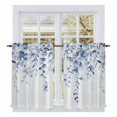 thumbnail image 1 of Blue Eucalyptus Kitchen Curtains, Botanical Plant Rustic Branch Floral Light Filtering Window Curtain Panels, 2Pcs Rod Pocket Window Treatments Set for Cabin Bathroom Bedroom 52x45 Inches, 1 of 9