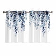 thumbnail image 1 of Blue Eucalyptus Kitchen Curtains Window Panels, Weeping Botanical Leaf Watercolor Insulated Window Treatment Curtain, Grommet Curtains for Bedroom/Living Room/Bathroom, 2 Piece 52"Wx45"L, 1 of 8