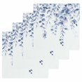 thumbnail image 1 of Blue Eucalyptus Kitchen Dish Towels for Drying Dishes Set of 4, Botanical Plant Rustic Branch Floral Waffle Weave Microfiber Hand Tea Bathroom Towels Quick Dry & Absorbent Towel 12x12, 1 of 7