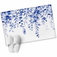 thumbnail image 1 of Blue Eucalyptus Large Area Rugs for Bedroom Living Room, Soft Non Slip Carpet Bedside Rug, Botanical Plant Rustic Succulent Branch Rectangular Floor Cover Kitchen Accent Rug 2'x3' for Office, 1 of 9