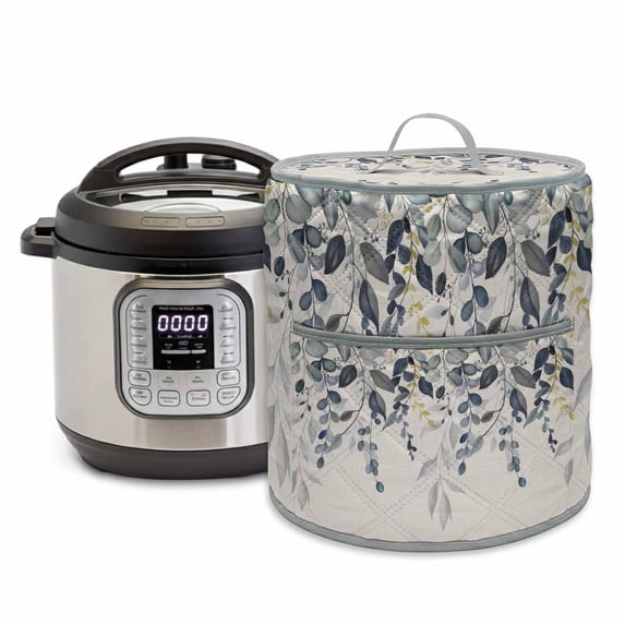 Blue Eucalyptus Leaf Rice Cooker Cover 8 Quart Spring Country Farmhouse ...