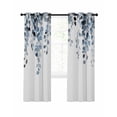 thumbnail image 1 of Blue Eucalyptus Leaves Blackout Curtains, Light Blocking Print Window Curtains, Summer Farmhouse Botanical Thermal Insulated Window Drapes for Living Room Kitchen Cafe 2 Panels, 84"W x 63"L, 1 of 9