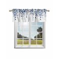 thumbnail image 1 of Blue Eucalyptus Leaves Kitchen Curtain Valances for Windows Farmhouse Short Curtains, Summer Botanical Watercolor Rod Pocket Valance Curtain for Bedroom Cafe Living Room 42"x12", 1 of 8