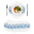thumbnail image 1 of Blue Eucalyptus Leaves Round 13 Inch Placemats Set of 6, Spring Summer Botanical Floral HeatResistant Non Slip Place Mats for Dining Table, Wipeable Braided Kitchen Table Mats for Housewarming, 1 of 9