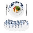 thumbnail image 1 of Blue Eucalyptus Leaves Round 13 Inch Placemats Set of 6, Weeping Spring Botanical Summer HeatResistant Non Slip Place Mats for Dining Table, Wipeable Braided Kitchen Table Mats for Housewarming, 1 of 9