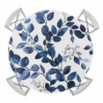 thumbnail image 1 of Blue Eucalyptus Leaves Round Tablecloth for 55-60 Inch Tables, Fitted Table Cover with Elastic Edge, Spring Botanical Foliage Waterproof Outdoor Table Cloth Protector for Patio Garden Dinner Picnic, 1 of 9