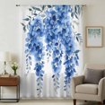 thumbnail image 1 of Blue Eucalyptus Leaves Sheer Curtains 63 Inches Long, Spring Botanical Summer Light Filering Curtains, Breathable Simi Curtain Privacy Drapes for Living Room Bedroom Lightweight Window Treatment, 1 of 9