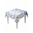 thumbnail image 1 of Blue Eucalyptus Leaves Suqare Tablecloth - 60 x 60 Inch, Watercolor Botanical Weeping Leaf Waterproof & StainResistant Tablecloth, Washable Oil-proof Table Cover for Dining/Party/Wedding/Buffet, 1 of 9