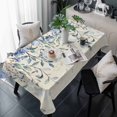thumbnail image 1 of Blue Eucalyptus Leaves Table Cloth Waterproof Tablecloths, Farmhouse Retro Botanical Floral Tablecloth Dining Table Cover for Kitchen Party Tabletop Outdoor, Rectangle Tablecloth 54x108 Inch, 1 of 9