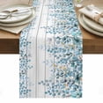 thumbnail image 1 of Blue Eucalyptus Leaves Table Runner - 90 Inch Long, Kitchen Dining Table Runner Dresser Scarves, Watercolor Plants Floral Wooden Farmhouse Decor for Coffee Tables Wedding Party Banquet, 1 of 8