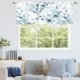 Blue Eucalyptus Leaves Valance Curtains for Living Room, Watercolor