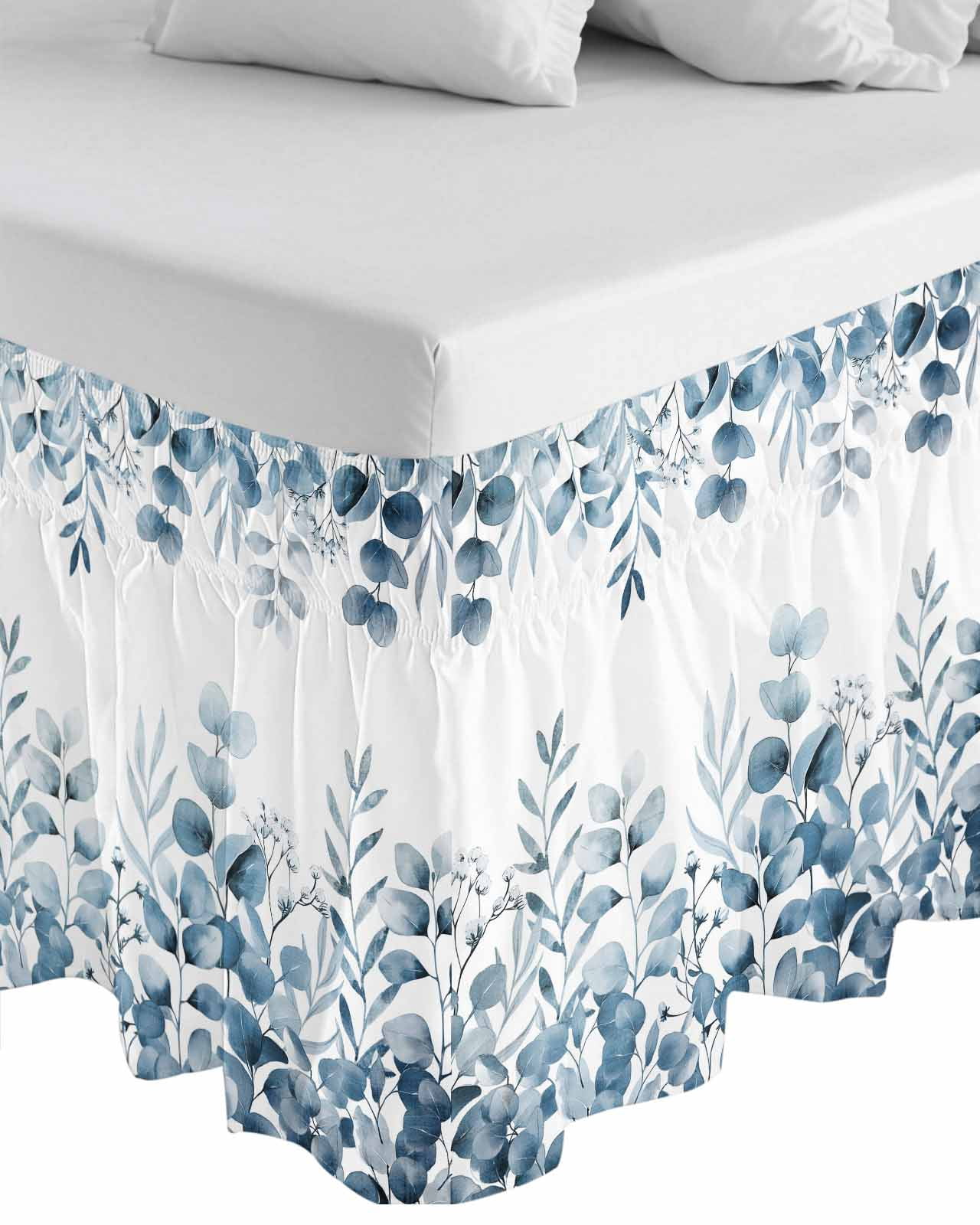 Blue Bed Skirts Queennull