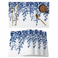 thumbnail image 1 of Blue Eucalyptus Placemats Set of 4, Weeping Botanical Watercolor Placemats for Dining Table, Place Mats for Kitchen Tabletop, Waterproof Wipeable Dining Table Mats Set, 1 of 9
