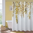 thumbnail image 1 of Blue Eucalyptus Shower Curtain for Bathroom Floral Watercolor Leaves on The Top Shower Curtain Botanical Shower Curtain Nature Fabric Bath Curtain Country Plant Cloth Bathroom Decor 72x72, 1 of 6